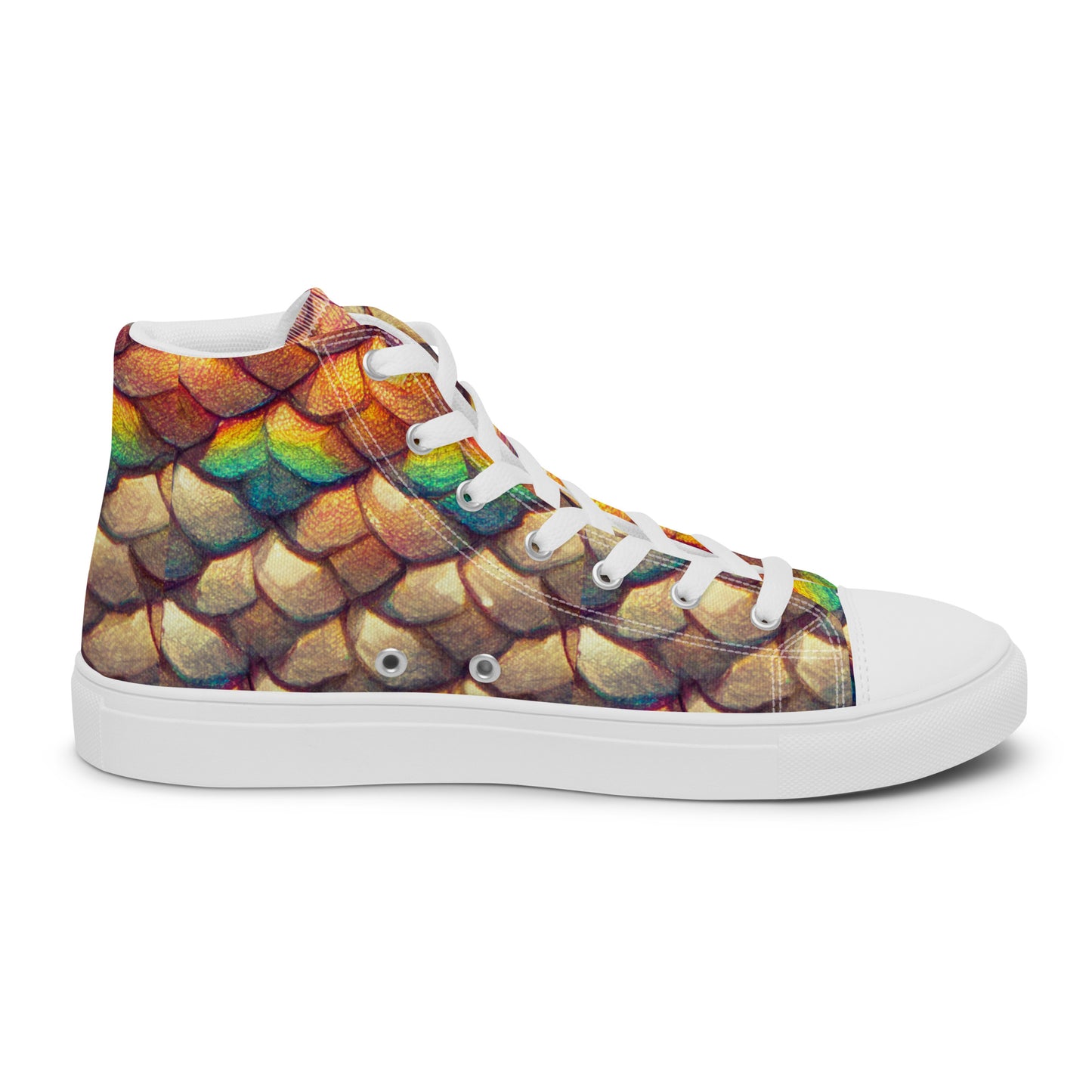 Cloeyra, the Radiant Aether Dragon Women’s high top canvas shoes