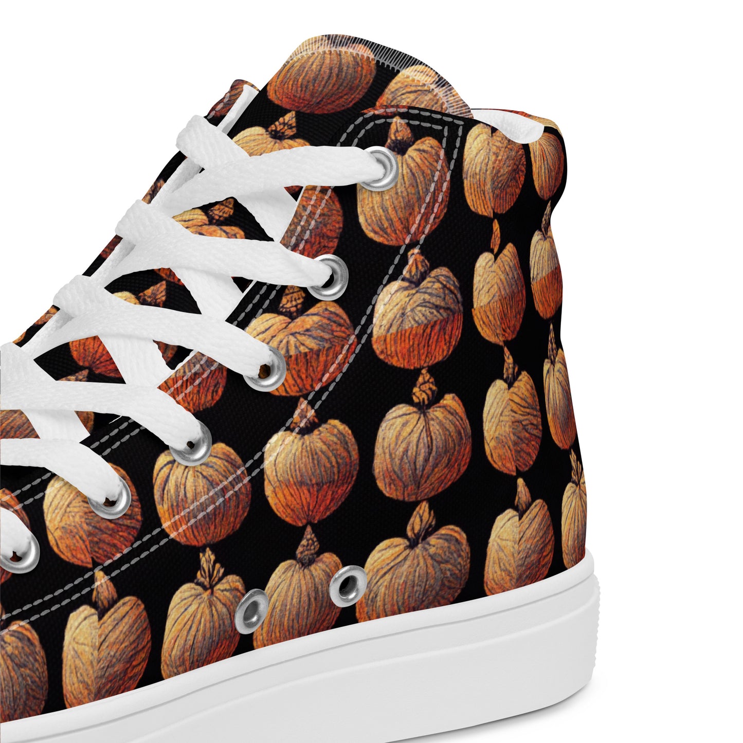 Pumpkin Spice Women’s high top canvas shoes