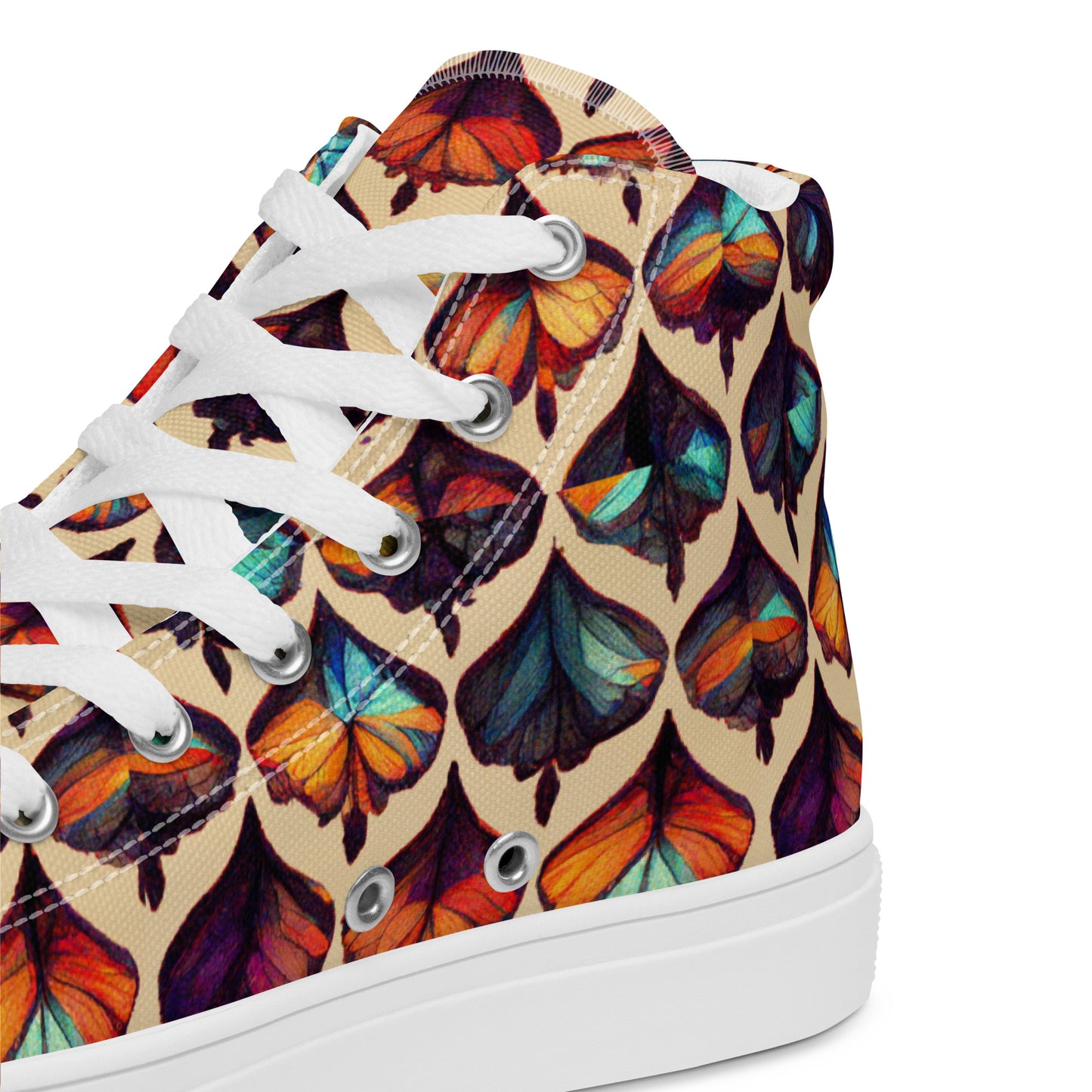 Butterfly Kaleidoscope Women’s high top canvas shoes