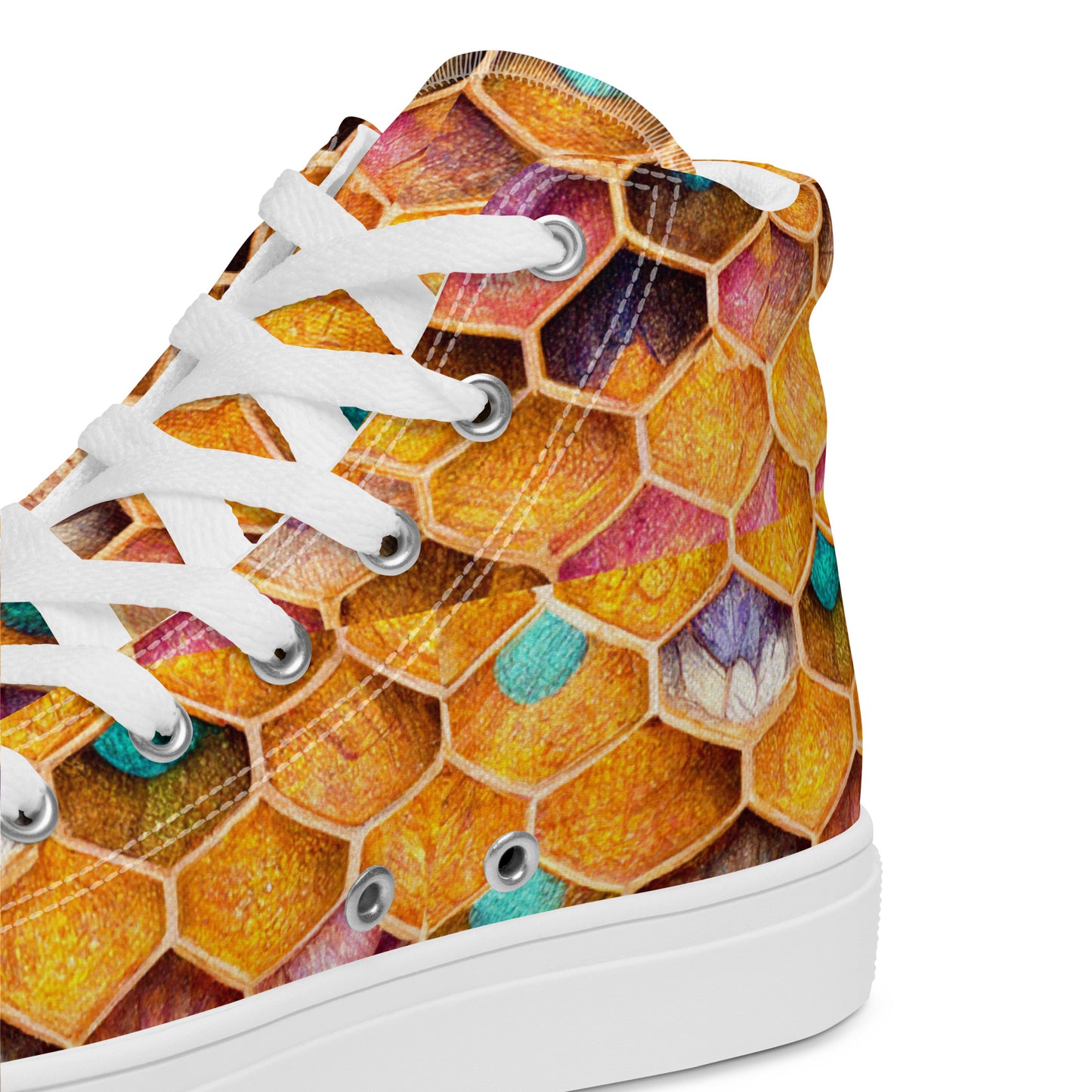 Buzzing With Color Women’s high top canvas shoes