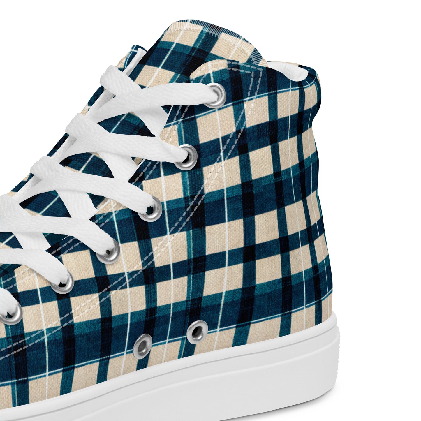 Frosty Glen Plaid Women’s high top canvas shoes