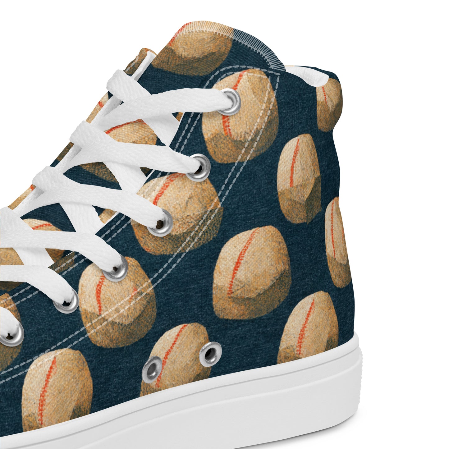 Home Run Hues Women’s high top canvas shoes