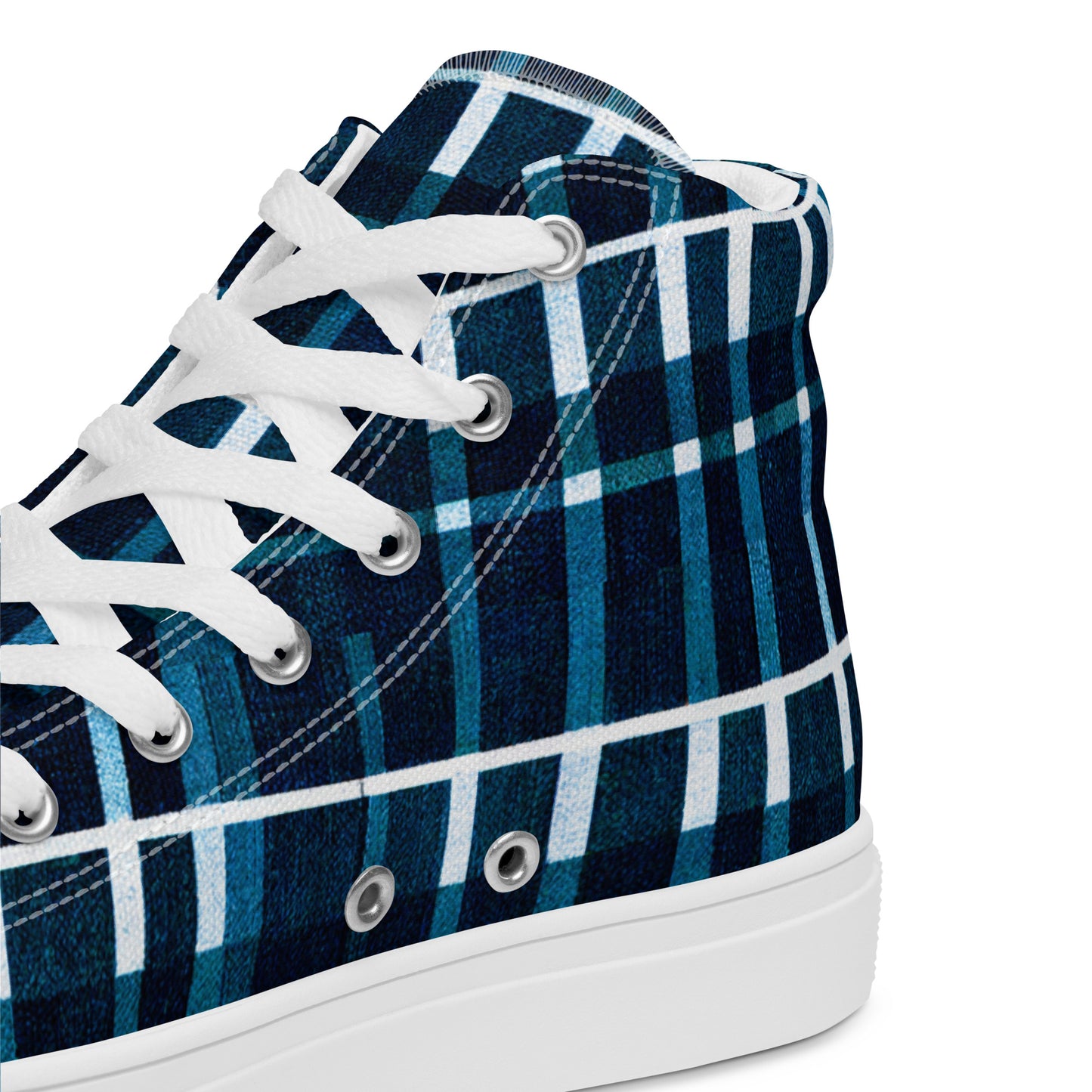 Royal Blue Scottish Heritage Women’s high top canvas shoes