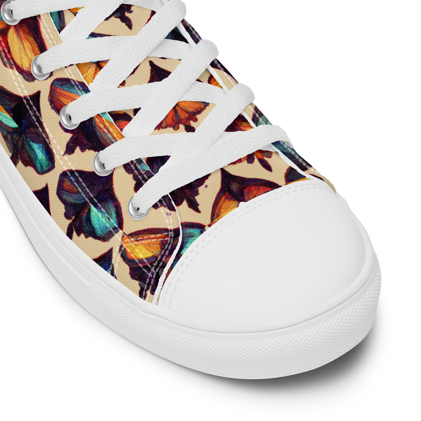 Butterfly Kaleidoscope Women’s high top canvas shoes