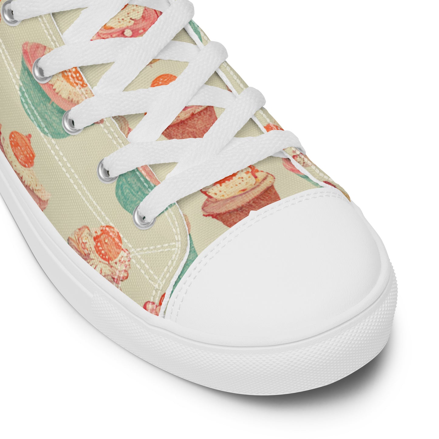 Cupcakery Women’s high top canvas shoes