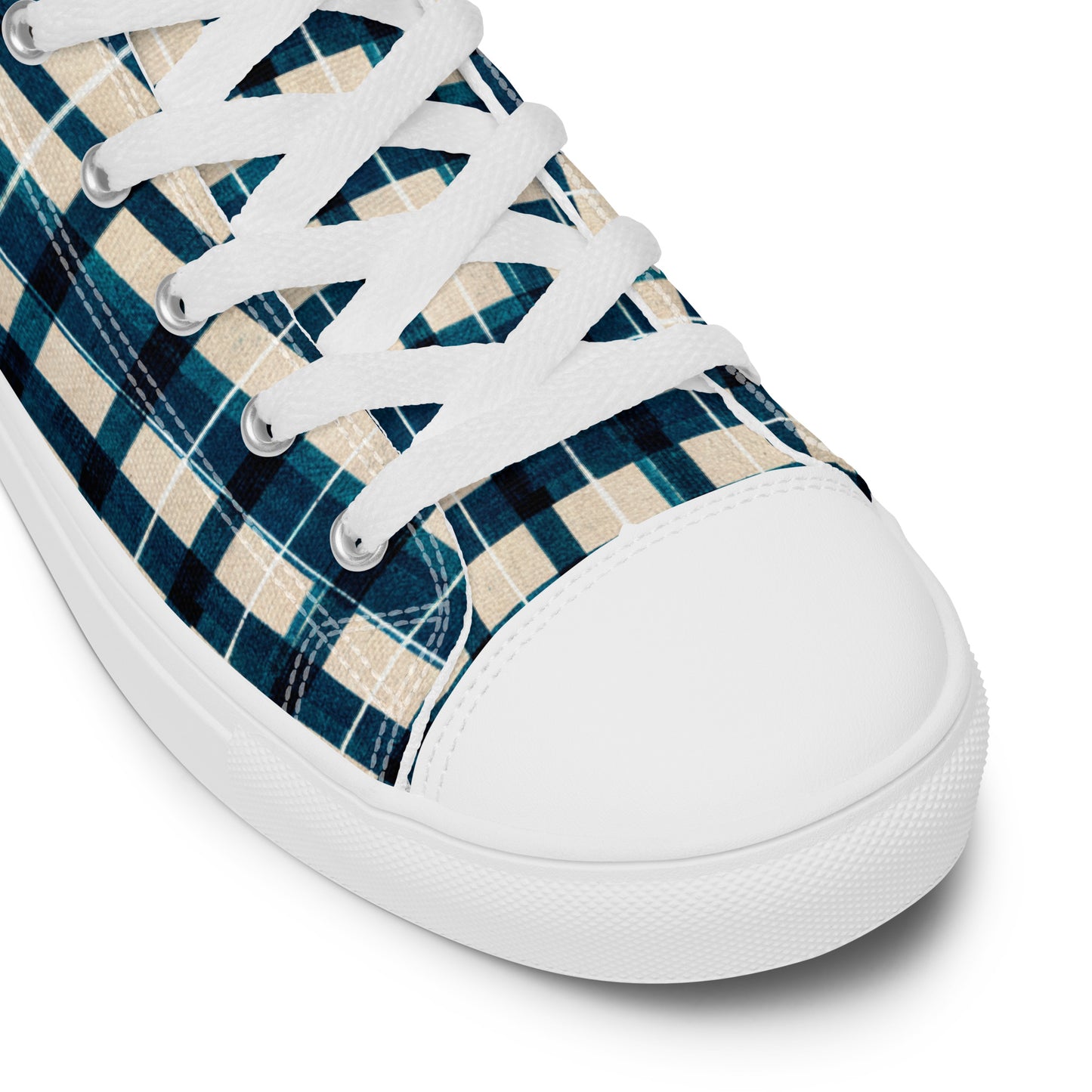 Frosty Glen Plaid Women’s high top canvas shoes