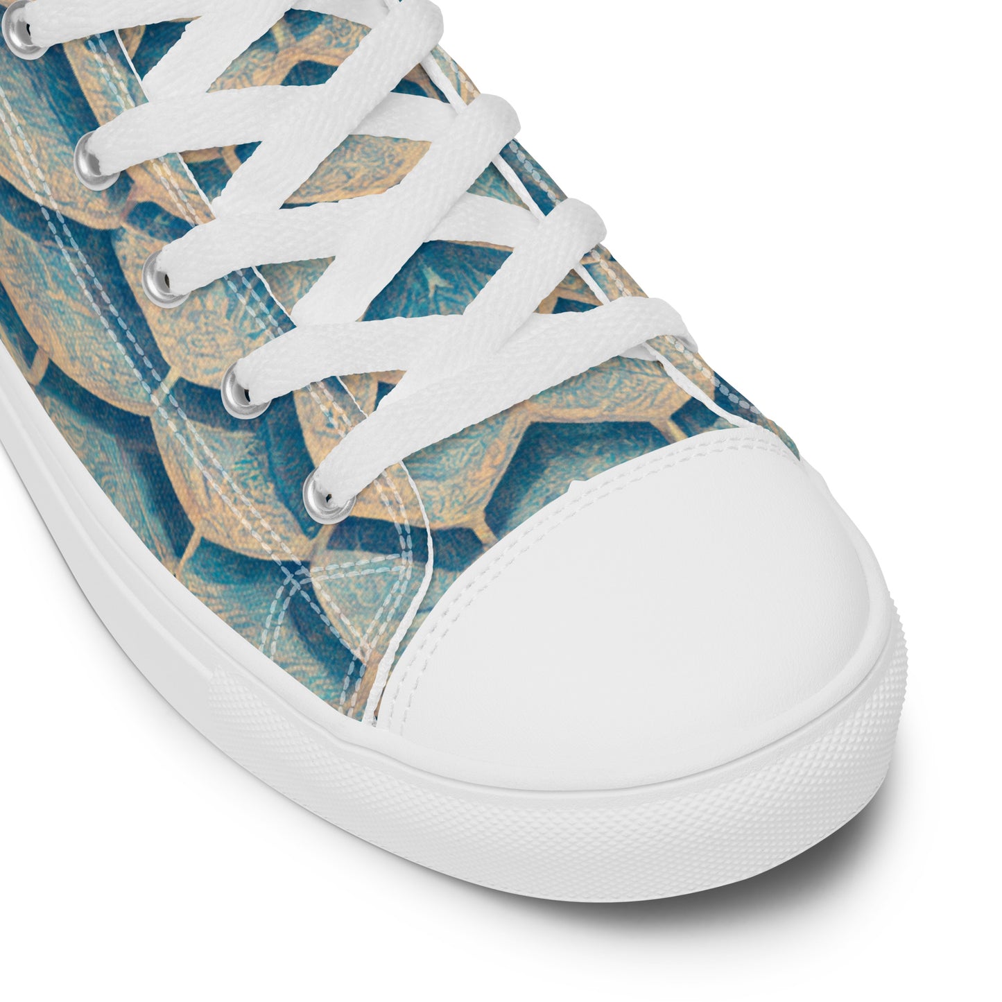 Seafoam Scales Women’s high top canvas shoes