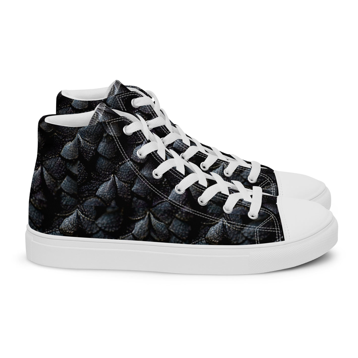 Onyxxor, the Cliff Sentinel Dragon Women’s high top canvas shoes