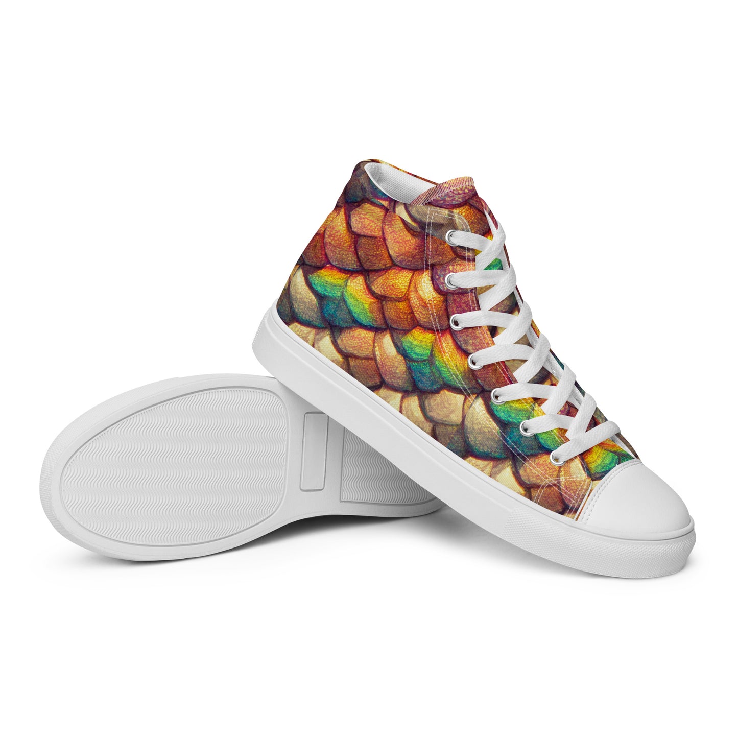 Cloeyra, the Radiant Aether Dragon Women’s high top canvas shoes