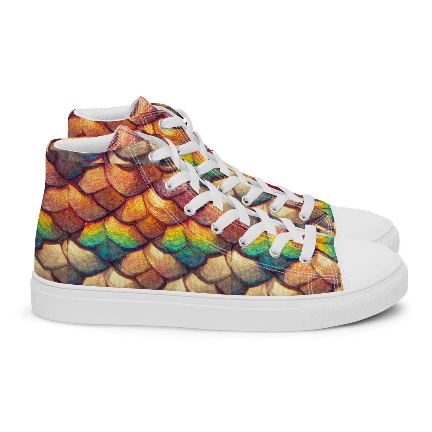 Cloeyra, the Radiant Aether Dragon Women’s high top canvas shoes