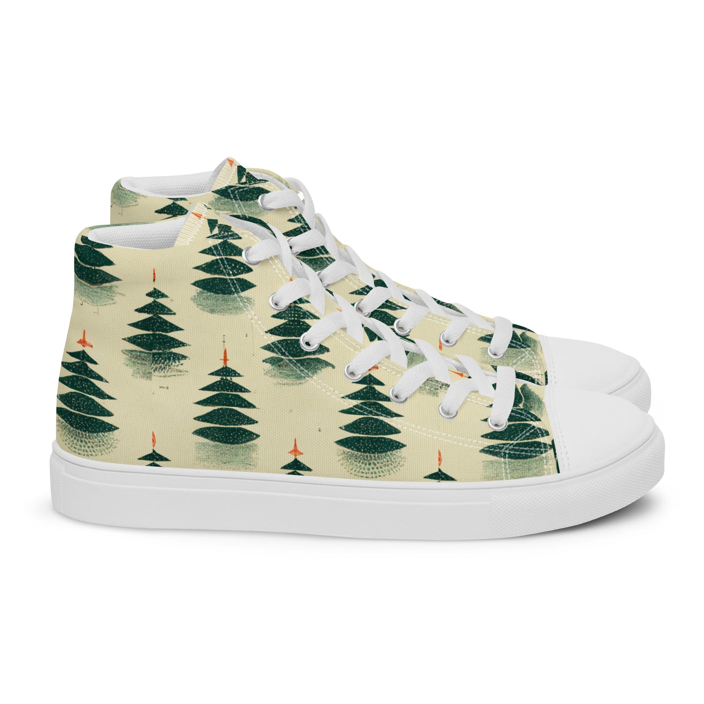 Merry Pine Parade Women’s high top canvas shoes