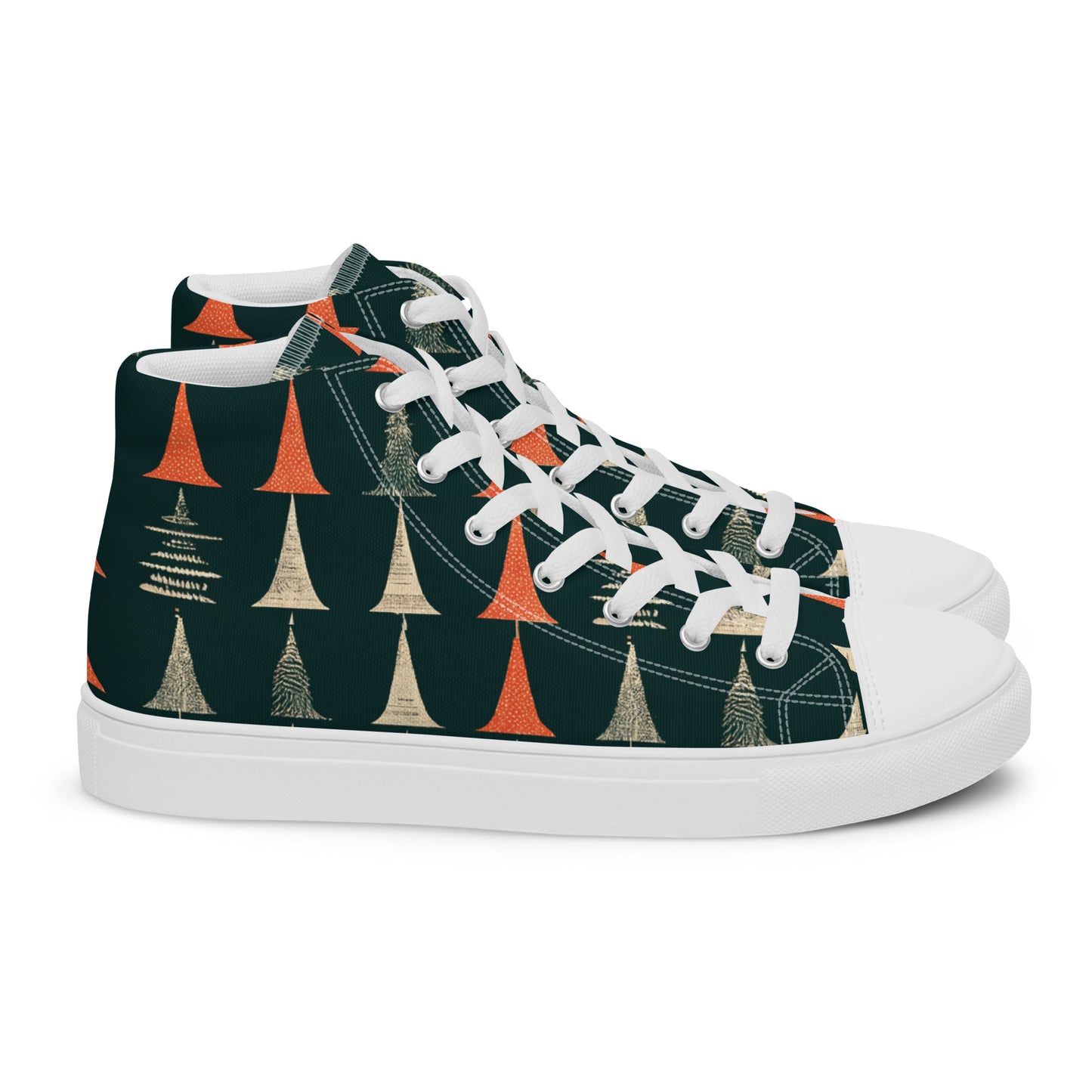 Holiday Tree Symphony Women’s high top canvas shoes