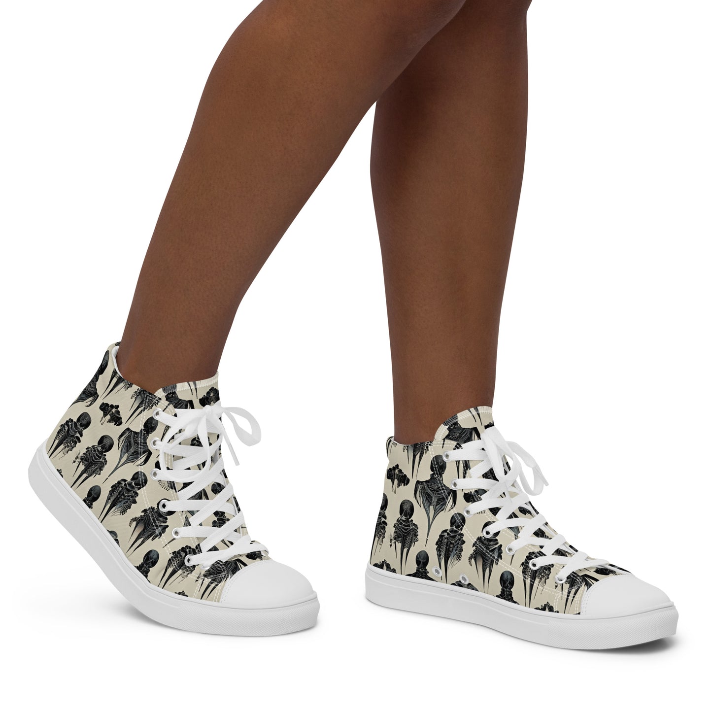 Bone Dance Women’s high top canvas shoes