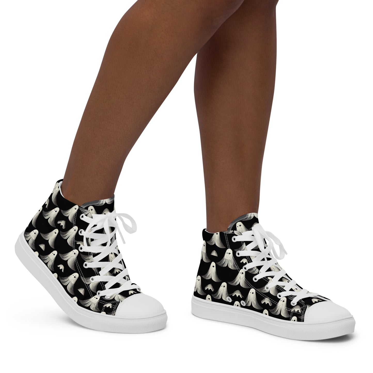 Ghostly Illusions Women’s high top canvas shoes