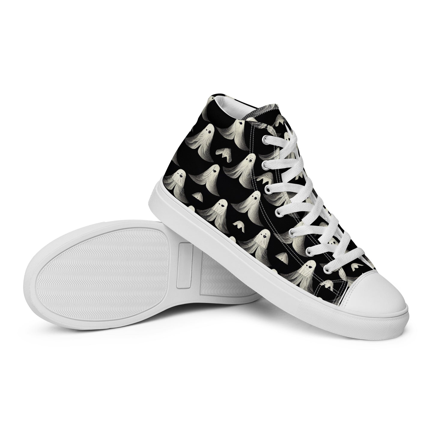 Ghostly Illusions Women’s high top canvas shoes