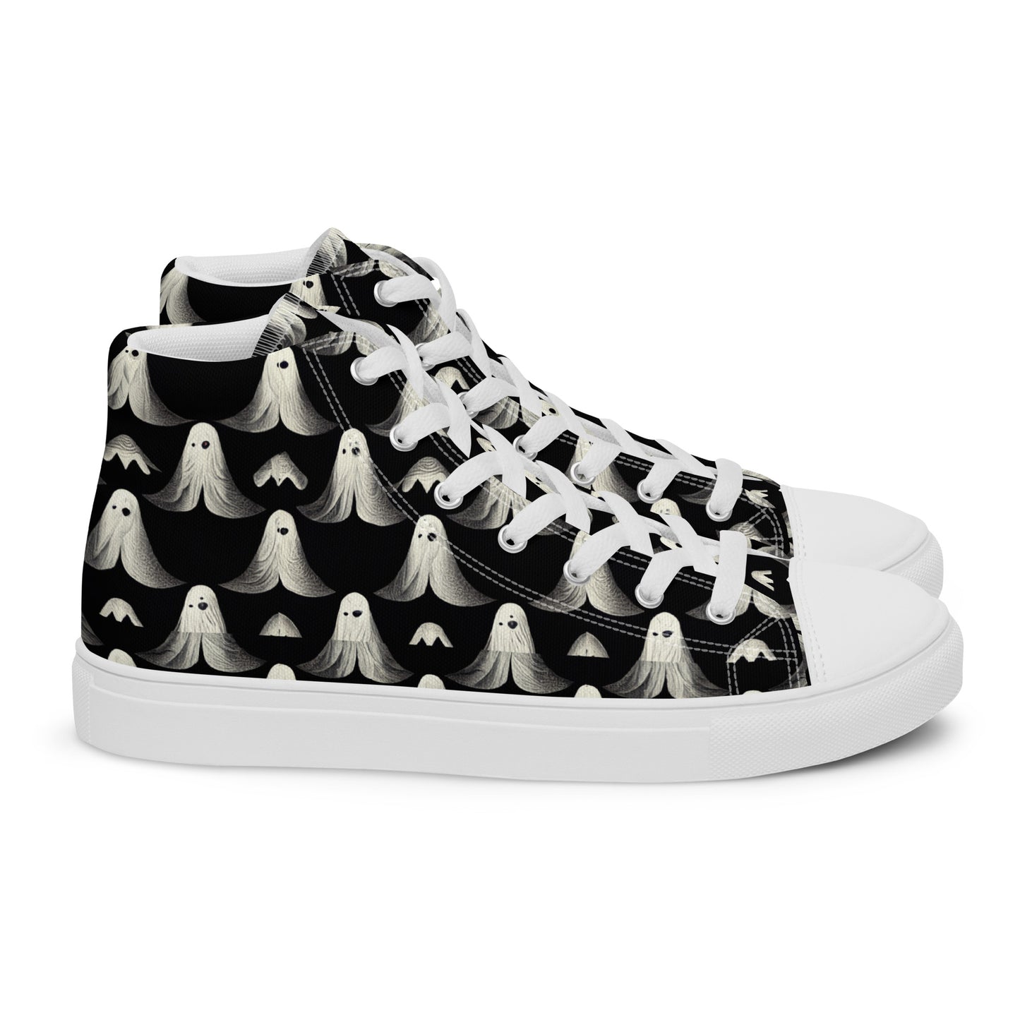 Ghostly Illusions Women’s high top canvas shoes