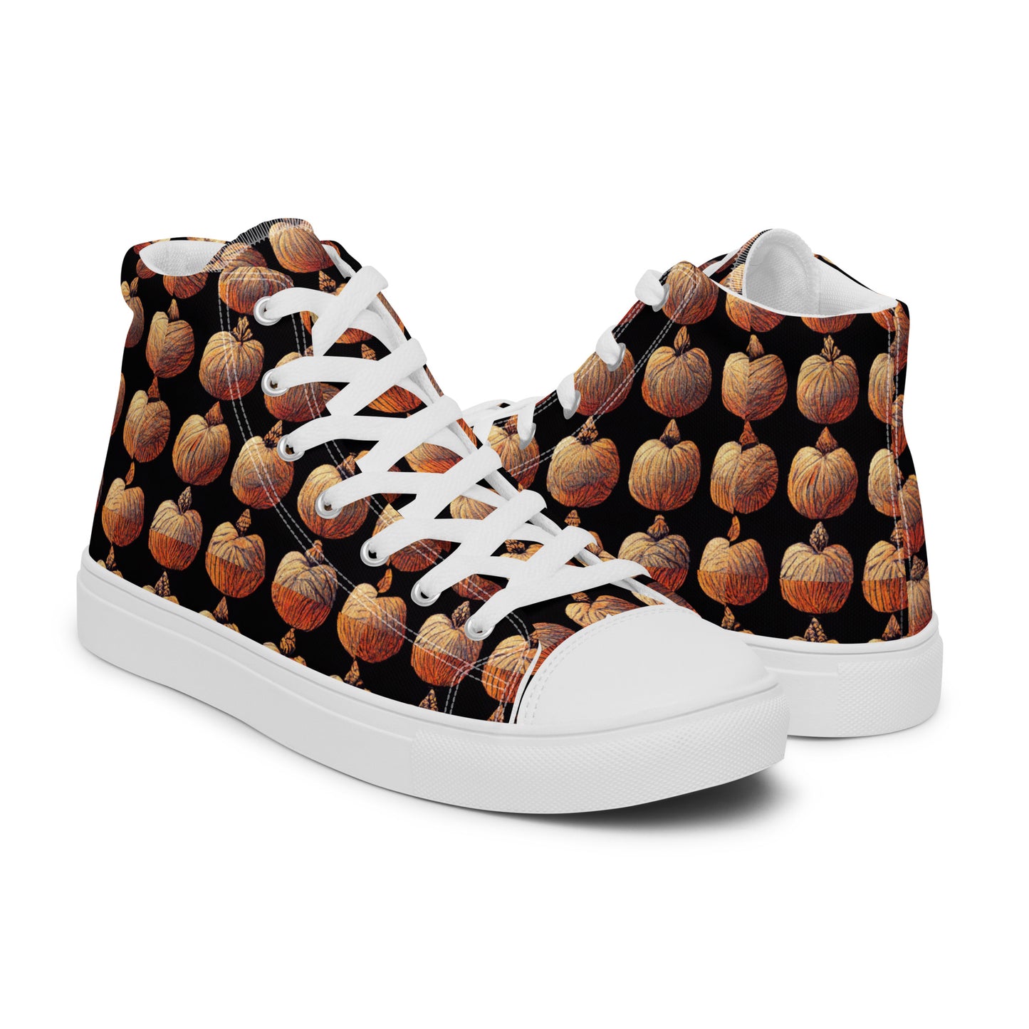 Pumpkin Spice Women’s high top canvas shoes