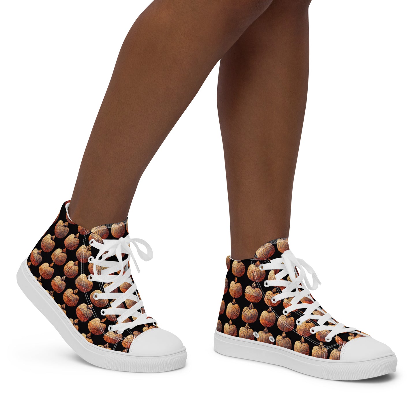 Pumpkin Spice Women’s high top canvas shoes