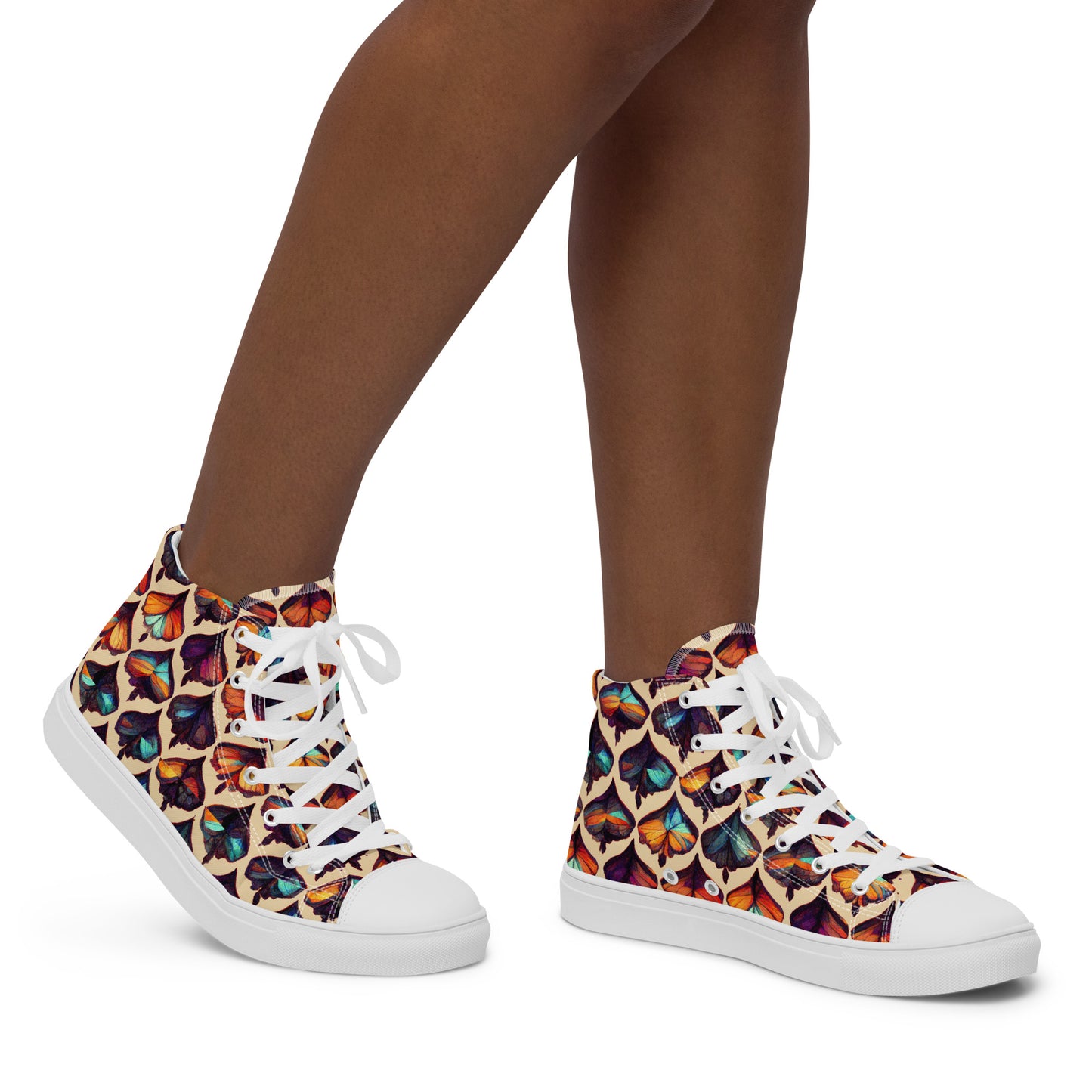 Butterfly Kaleidoscope Women’s high top canvas shoes