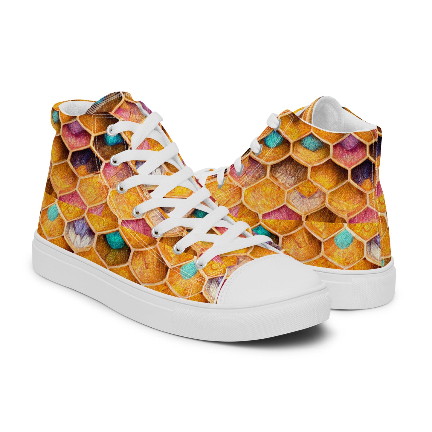 Buzzing With Color Women’s high top canvas shoes