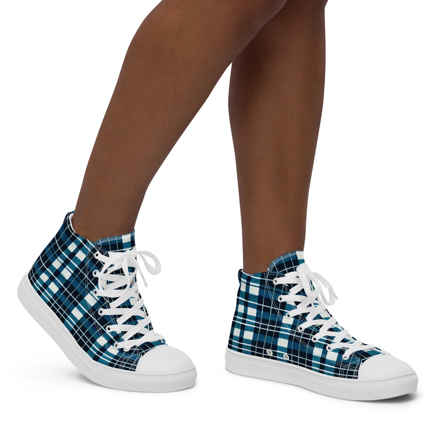 Highland Heritage Plaid Women’s high top canvas shoes