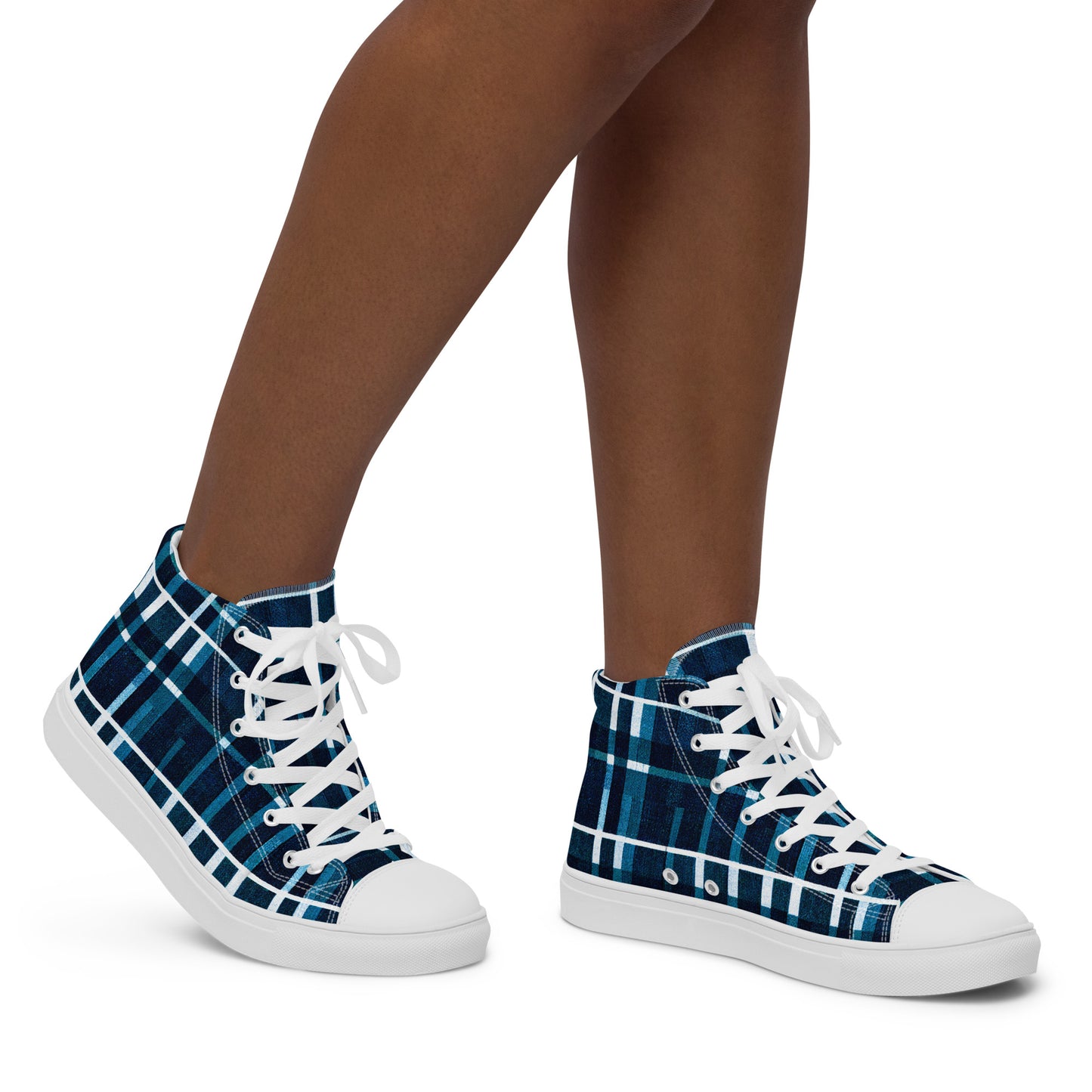 Royal Blue Scottish Heritage Women’s high top canvas shoes