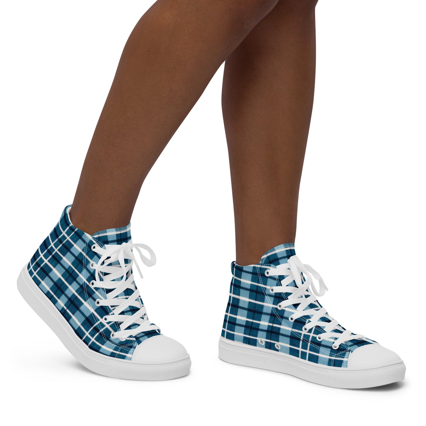 Scotsman’s Skyward Plaid Women’s high top canvas shoes