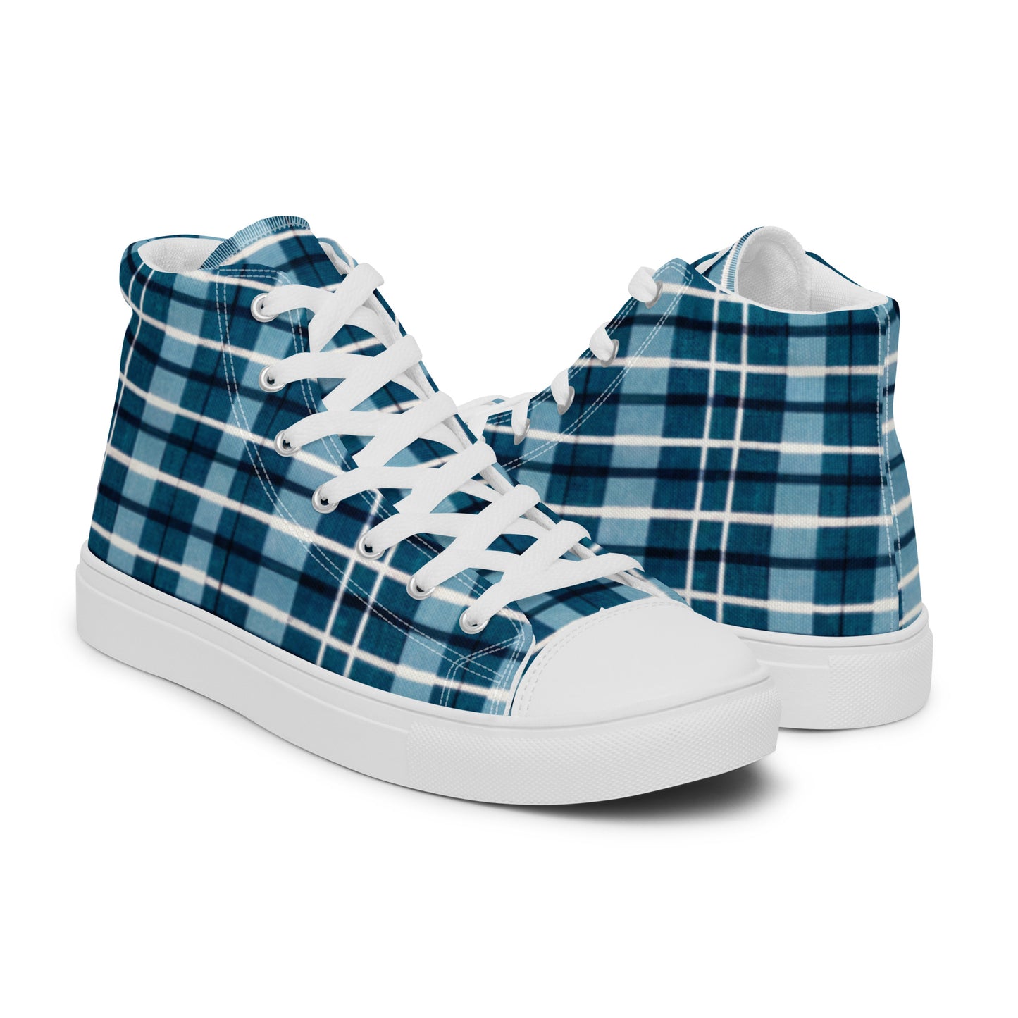 Scotsman’s Skyward Plaid Women’s high top canvas shoes