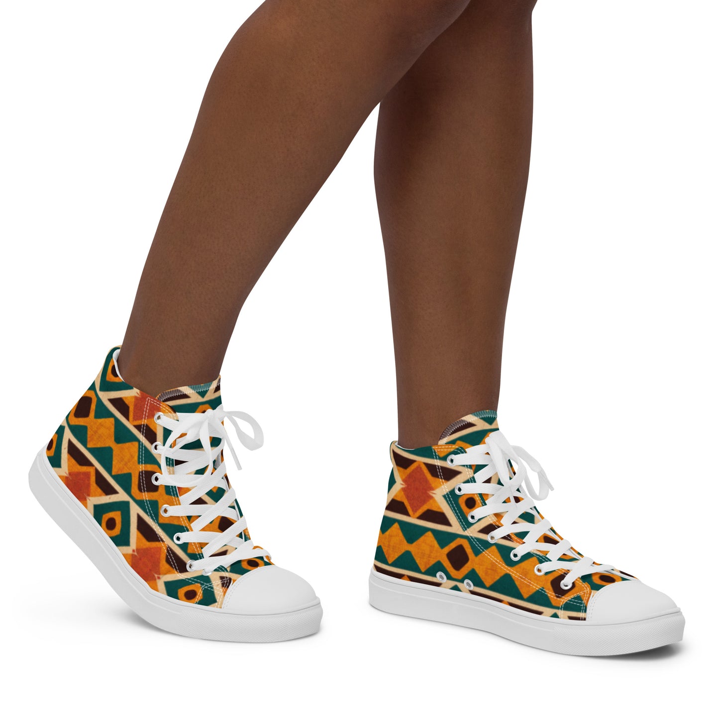 Tropical Diamond Tango Women’s high top canvas shoes