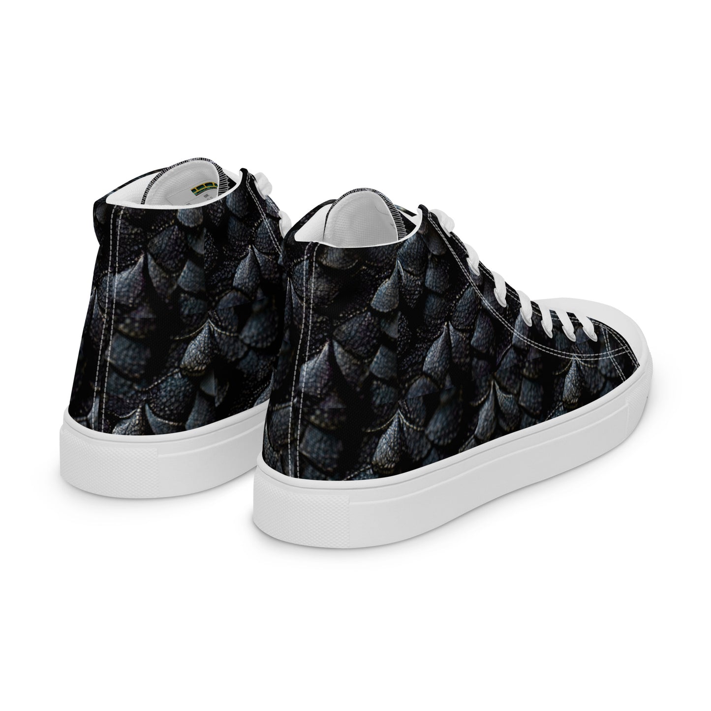 Onyxxor, the Cliff Sentinel Dragon Women’s high top canvas shoes