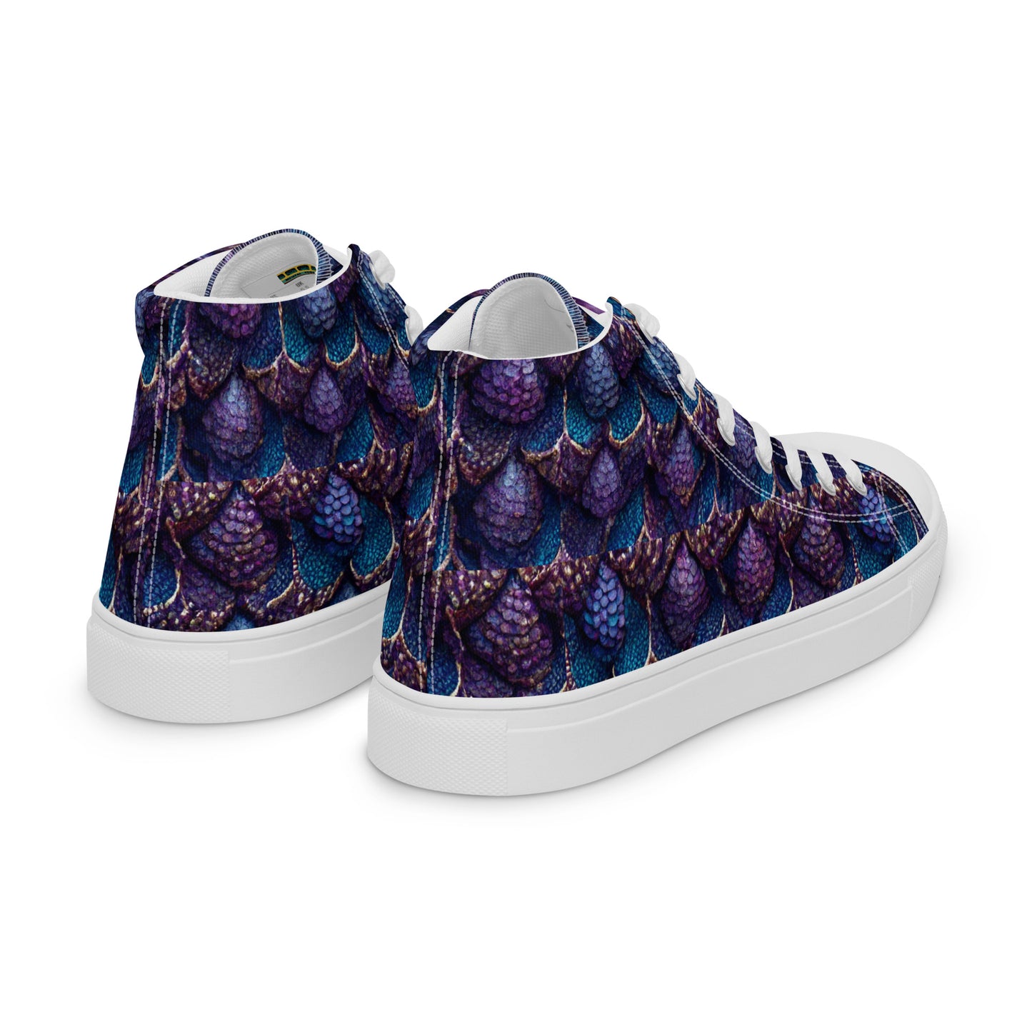 Luminosa, the Radiant Amethyst Drakon Women’s high top canvas shoes