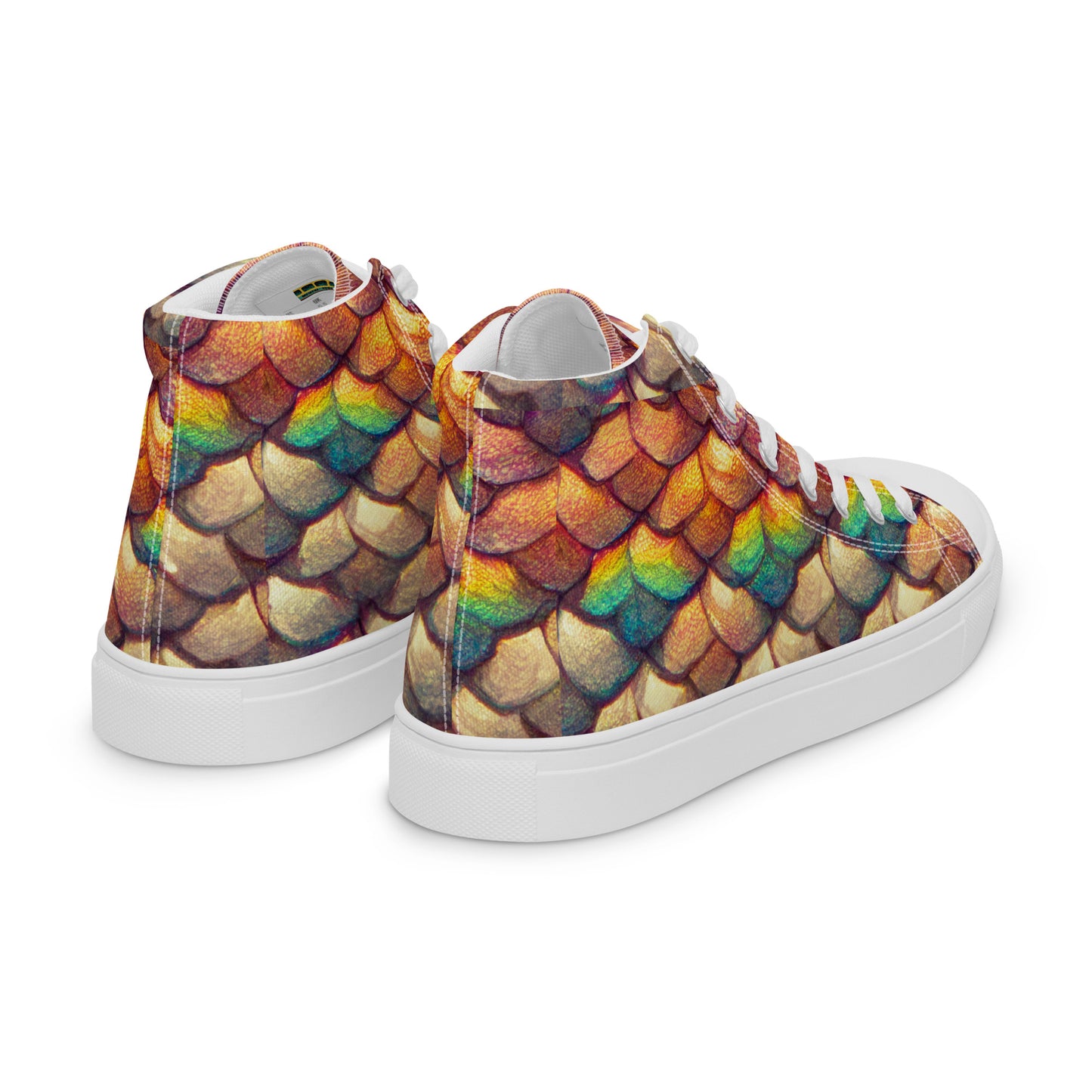 Cloeyra, the Radiant Aether Dragon Women’s high top canvas shoes