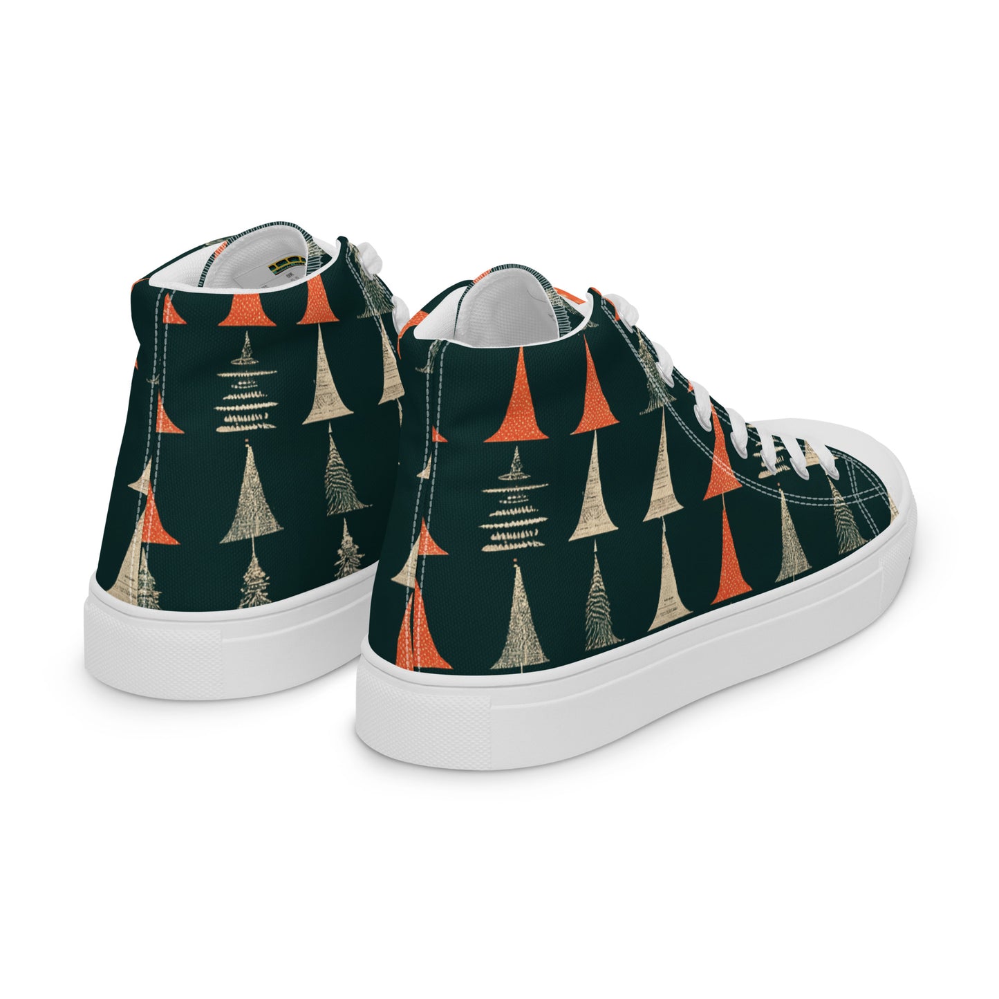 Holiday Tree Symphony Women’s high top canvas shoes