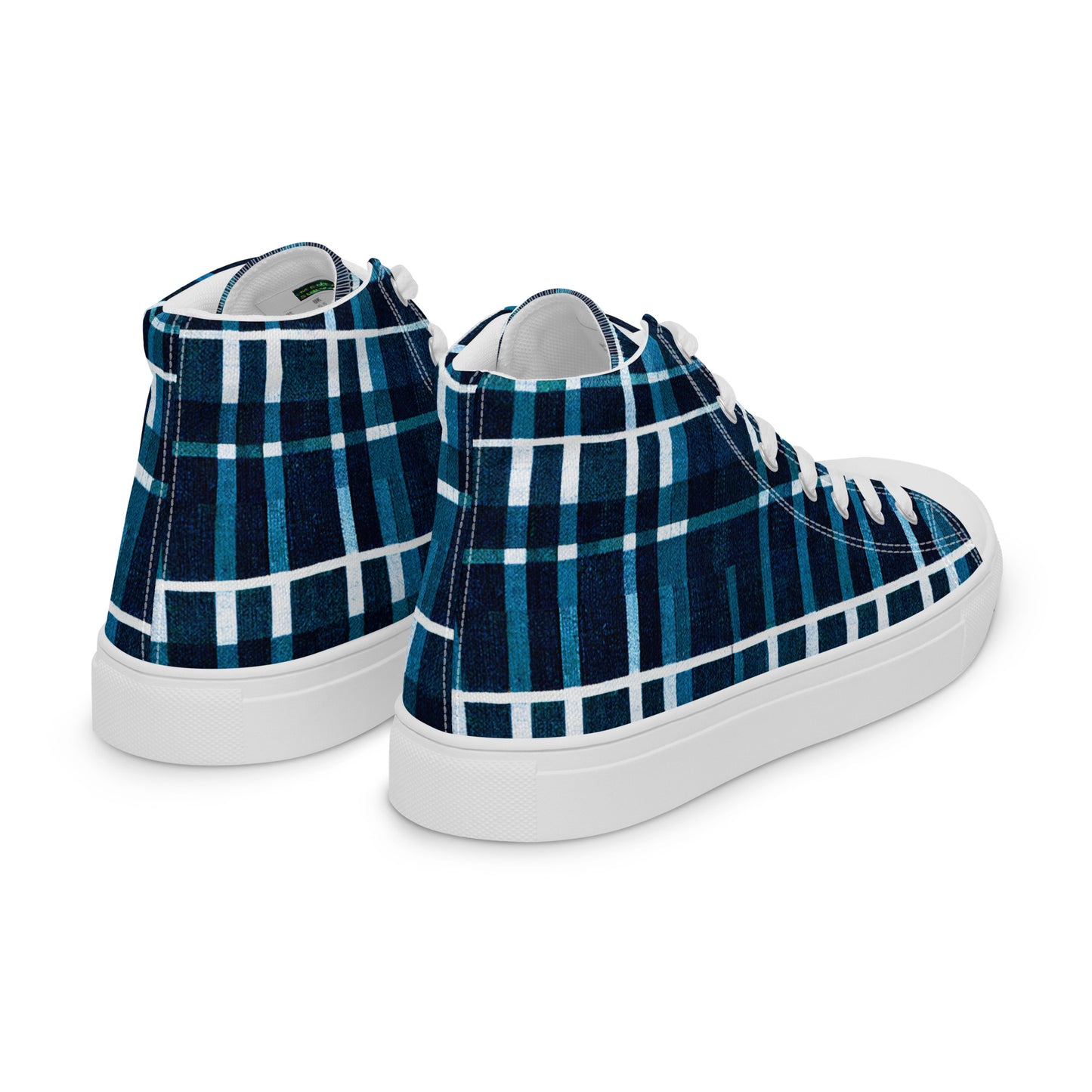 Royal Blue Scottish Heritage Women’s high top canvas shoes