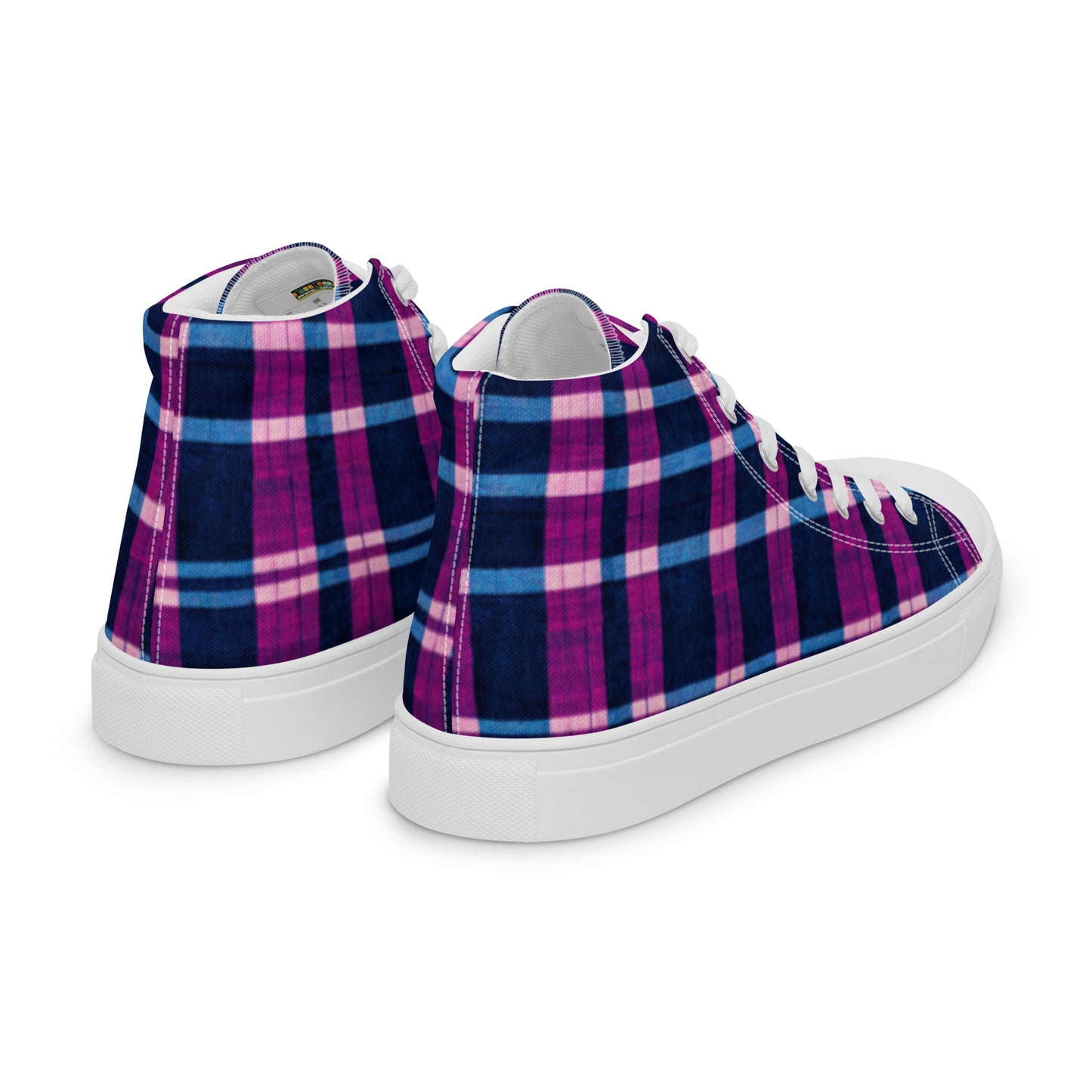 Royal Highlander Plaid Women’s high top canvas shoes