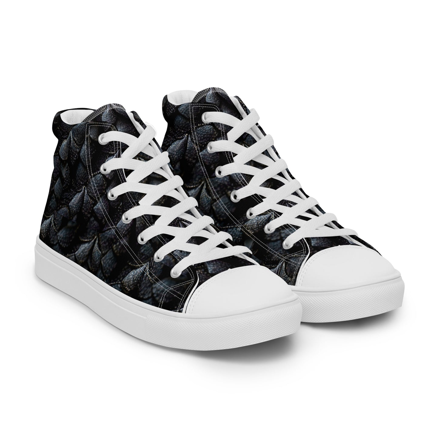 Onyxxor, the Cliff Sentinel Dragon Women’s high top canvas shoes