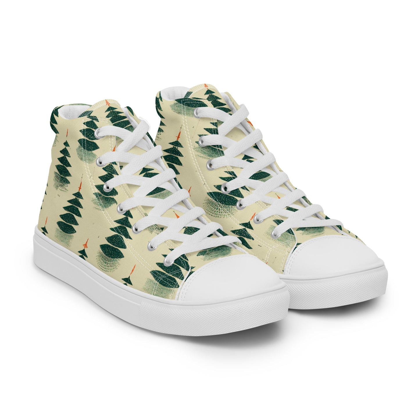 Merry Pine Parade Women’s high top canvas shoes