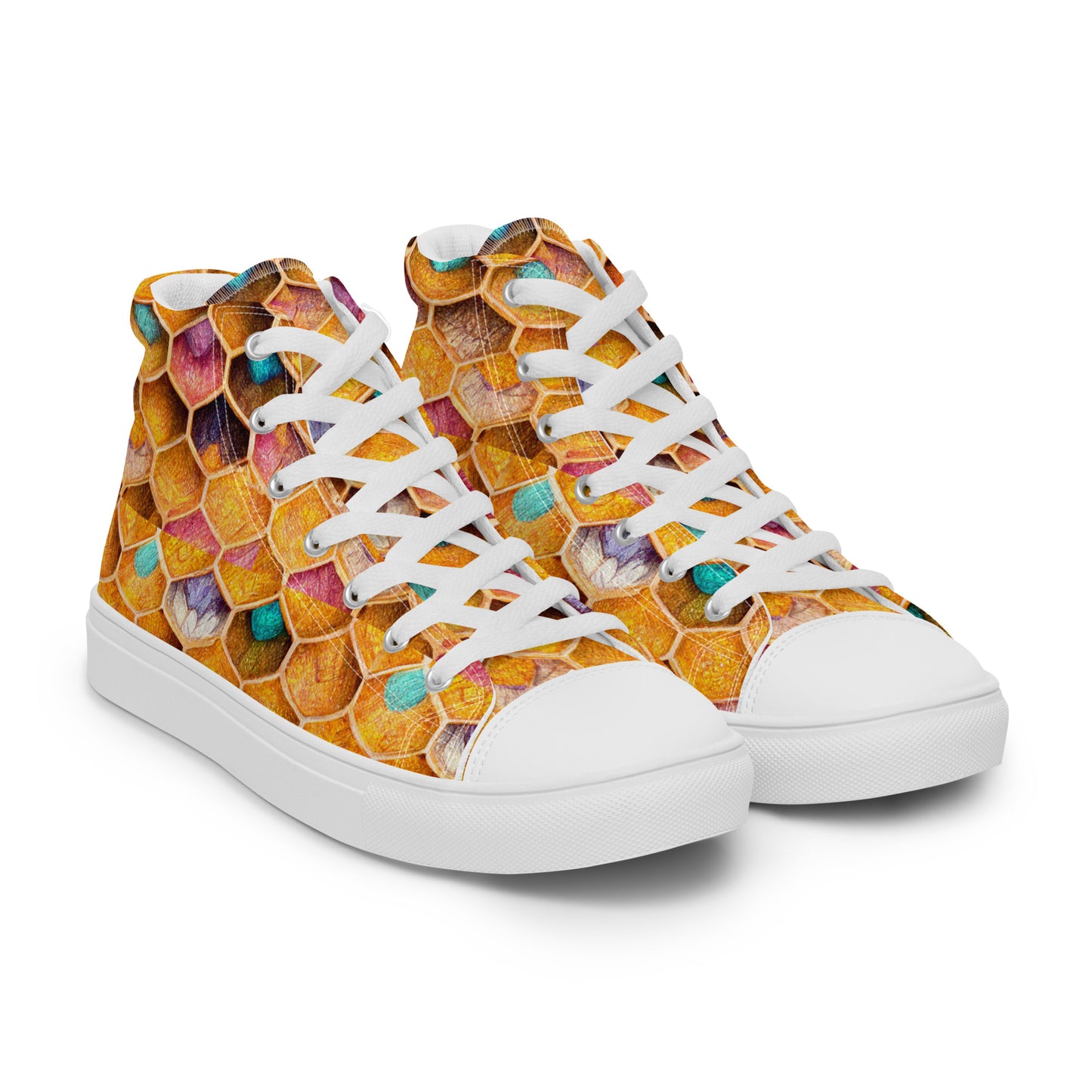 Buzzing With Color Women’s high top canvas shoes