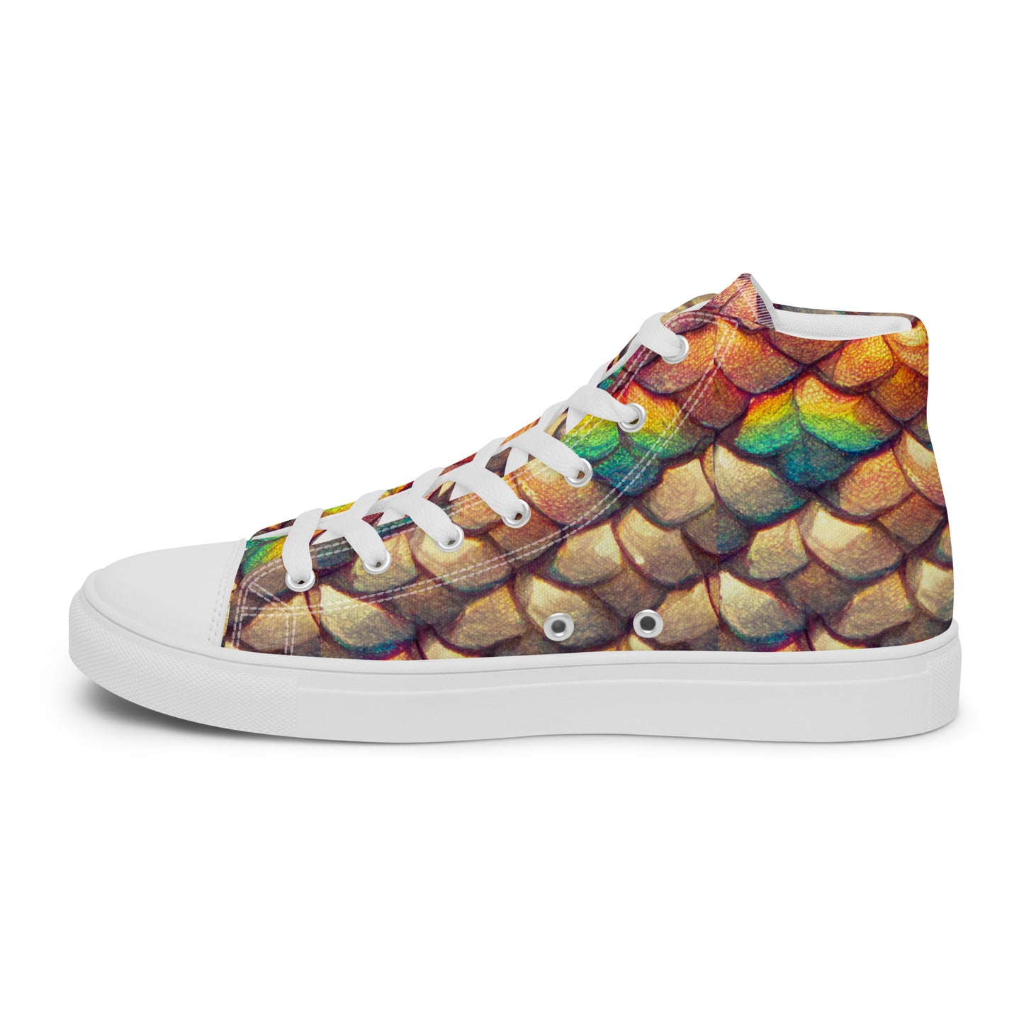 Cloeyra, the Radiant Aether Dragon Women’s high top canvas shoes