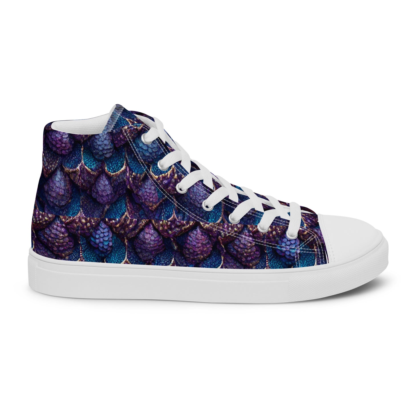 Luminosa, the Radiant Amethyst Drakon Women’s high top canvas shoes