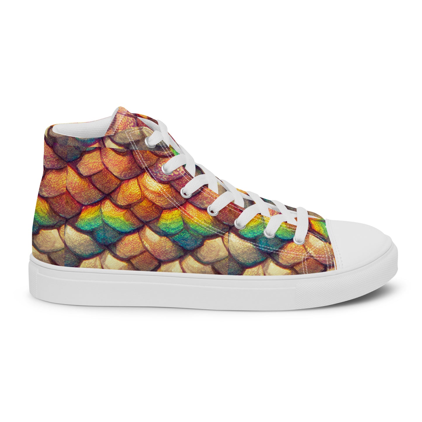 Cloeyra, the Radiant Aether Dragon Women’s high top canvas shoes